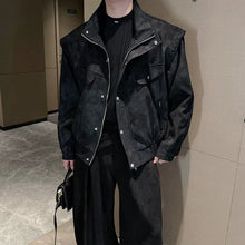 Load image into Gallery viewer, Stand Collar Fake Two Piece Tie Dye Jacket