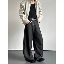 Load image into Gallery viewer, Retro Casual Diagonal Button Wide-leg Pants