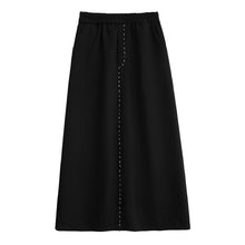 Load image into Gallery viewer, Black Loose Vest Elastic Waist Skirt Suit