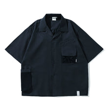 Load image into Gallery viewer, Contrast Pocket Cotton Cuban Collar Shirt