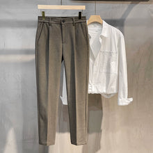 Load image into Gallery viewer, Straight Slim Woolen Casual Pants