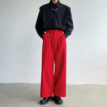 Load image into Gallery viewer, Drape Casual High-Rise Straight Suit Pants