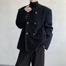 Load image into Gallery viewer, Double-breasted Collarless Solid Color Jacket