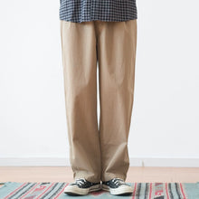 Load image into Gallery viewer, Japanese Retro Solid Loose Straight Trousers