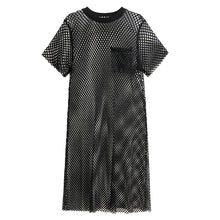 Load image into Gallery viewer, Mesh Loose Round Neck Straight Dress