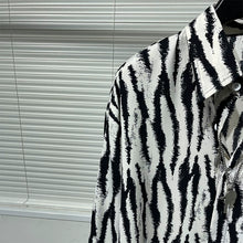 Load image into Gallery viewer, Zebra Print Draped Loose Shirt