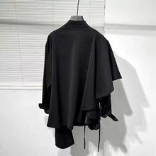 Load image into Gallery viewer, Dark Irregular Patchwork Loose Shirt Men's Fake Two-Piece Shirt