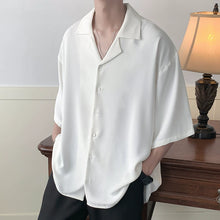 Load image into Gallery viewer, Casual Draped Ice Silk Cuban Collar Shirt