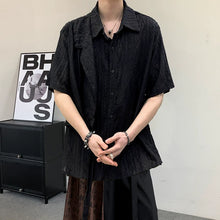 Load image into Gallery viewer, Vintage Jacquard Hollow Strap Shirt