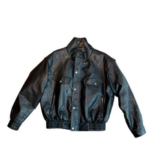 Load image into Gallery viewer, Black Shoulder Padded Motorcycle Short Jacket