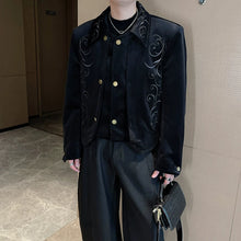 Load image into Gallery viewer, Vintage Embroidered Shoulder Pad Jacket