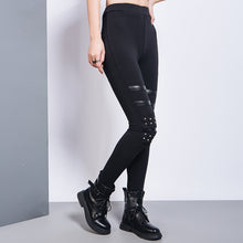 Load image into Gallery viewer, Slim Studded PU Leggings Pants