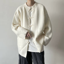 Load image into Gallery viewer, Stand Collar Buttoned Knitted Cardigan