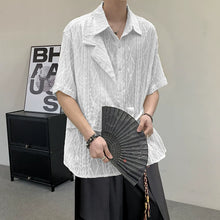 Load image into Gallery viewer, Vintage Jacquard Hollow Strap Shirt