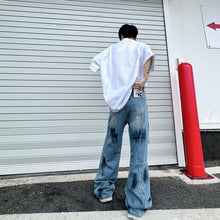 Load image into Gallery viewer, Ripped Denim Straight Vintage Patchwork Wide-leg Pants
