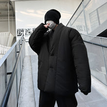 Load image into Gallery viewer, Dark Thickened Cross Placket Cotton Jacket