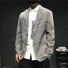 Load image into Gallery viewer, Striped Solid Loose Fit Suit Jacket