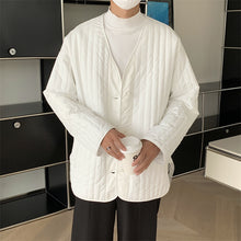 Load image into Gallery viewer, V-neck Loose Casual Short Vertical Striped Jacket