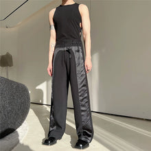 Load image into Gallery viewer, Panelled Straight Wide-leg Trousers