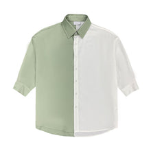 Load image into Gallery viewer, Summer Ice Silk Two-Tone Panel Shirt