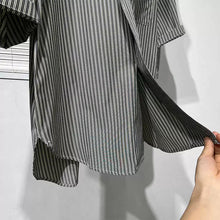 Load image into Gallery viewer, Striped Shirt Irregular Shirt