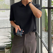 Load image into Gallery viewer, Knitted Lapel Polo Shirt