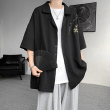 Load image into Gallery viewer, Embroidered Loose Casual Short Sleeves Shirt