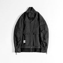 Load image into Gallery viewer, Stand Collar Fake Two Piece Loose Jacket