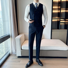 Load image into Gallery viewer, Double-breasted Slim-fit Suit Vest