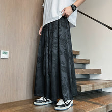 Load image into Gallery viewer, Jacquard Ice Silk Cropped Pants Thick Loose Straight Pants