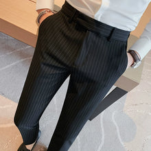 Load image into Gallery viewer, Striped Business Casual Slim Fit Suit Pants