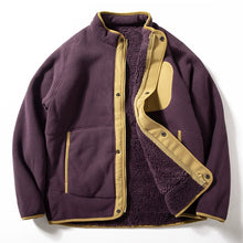 Load image into Gallery viewer, Polar Fleece Panel Stand Collar Jacket