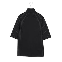 Load image into Gallery viewer, Ray Embroidery Loose Stand Collar Casual T-shirt