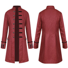 Load image into Gallery viewer, Retro Medieval Stand Collar Trench Coat