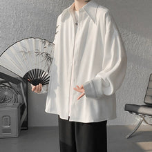Load image into Gallery viewer, Retro Long Sleeve Solid Color Casual Shirt