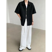Load image into Gallery viewer, Casual Short-sleeved Shirt with Double Zipper