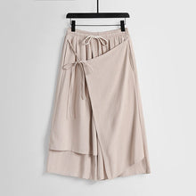 Load image into Gallery viewer, Linen Vintage Tie Wide Leg Straight Pants