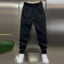 Load image into Gallery viewer, Slightly Tapered Loose Drape Elastic Waist Trousers