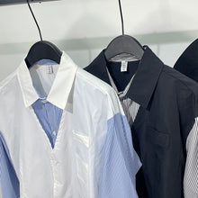 Load image into Gallery viewer, Fake Two-piece Striped Loose Long-sleeved Shirt