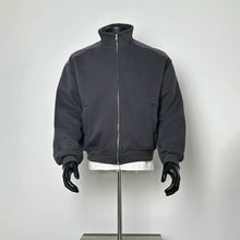 Load image into Gallery viewer, Two-way Zipper Oversized Stand Collar Bomber Jacket