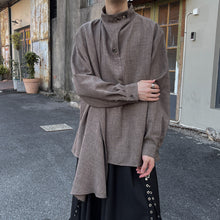 Load image into Gallery viewer, Retro Solid Color French Stand Collar Scarf Shirt