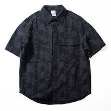 Load image into Gallery viewer, Jacquard Loose Casual Short-sleeved Shirt