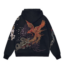 Load image into Gallery viewer, Dragon Suzaku White Tiger Embroidery Hooded Sweatshirt