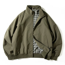 Load image into Gallery viewer, Retro Stand-up Collar Plaid Lining Jacket