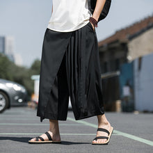Load image into Gallery viewer, Fake Two-piece Thin Strappy Loose Pleated Pants