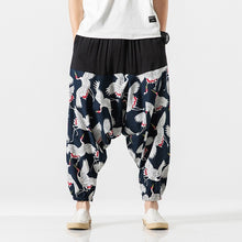 Load image into Gallery viewer, Japanese Cotton and Linen Casual Harem Lantern Crotch Pants