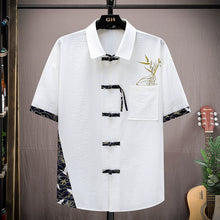 Load image into Gallery viewer, Cotton And Linen Suit Casual Shirt Set