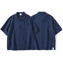 Load image into Gallery viewer, Japanese Retro Striped Loose Casual Work Shirt