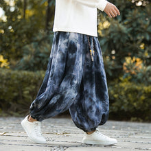 Load image into Gallery viewer, Ink Tie-Dyed Casual Pants Loose Bloomers Harem Pants