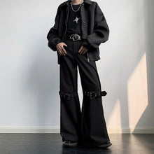 Load image into Gallery viewer, Lace-up Deconstructed Flared Wide-leg Pants